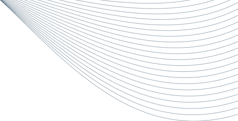 Abstract dark blue curved lines radiate from the left on a black background, suggesting motion and depth in a minimal graphic design.