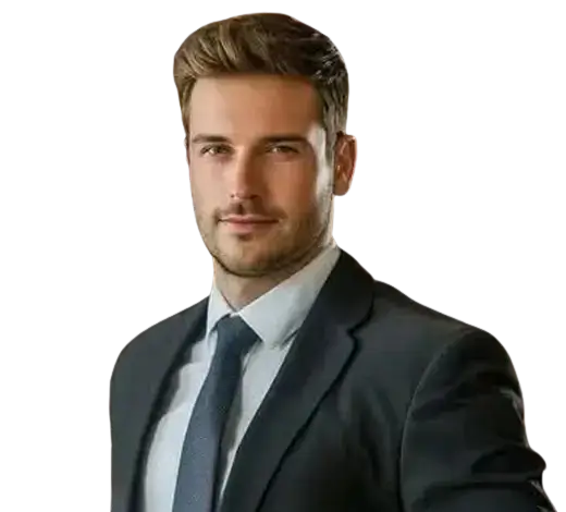 Head-and-shoulders portrait of a man in a dark suit and blue tie, looking at the camera.